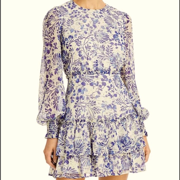 Aqua Dresses & Skirts - Aqua dress large new with tags exclusive blue floral ruffle skirt